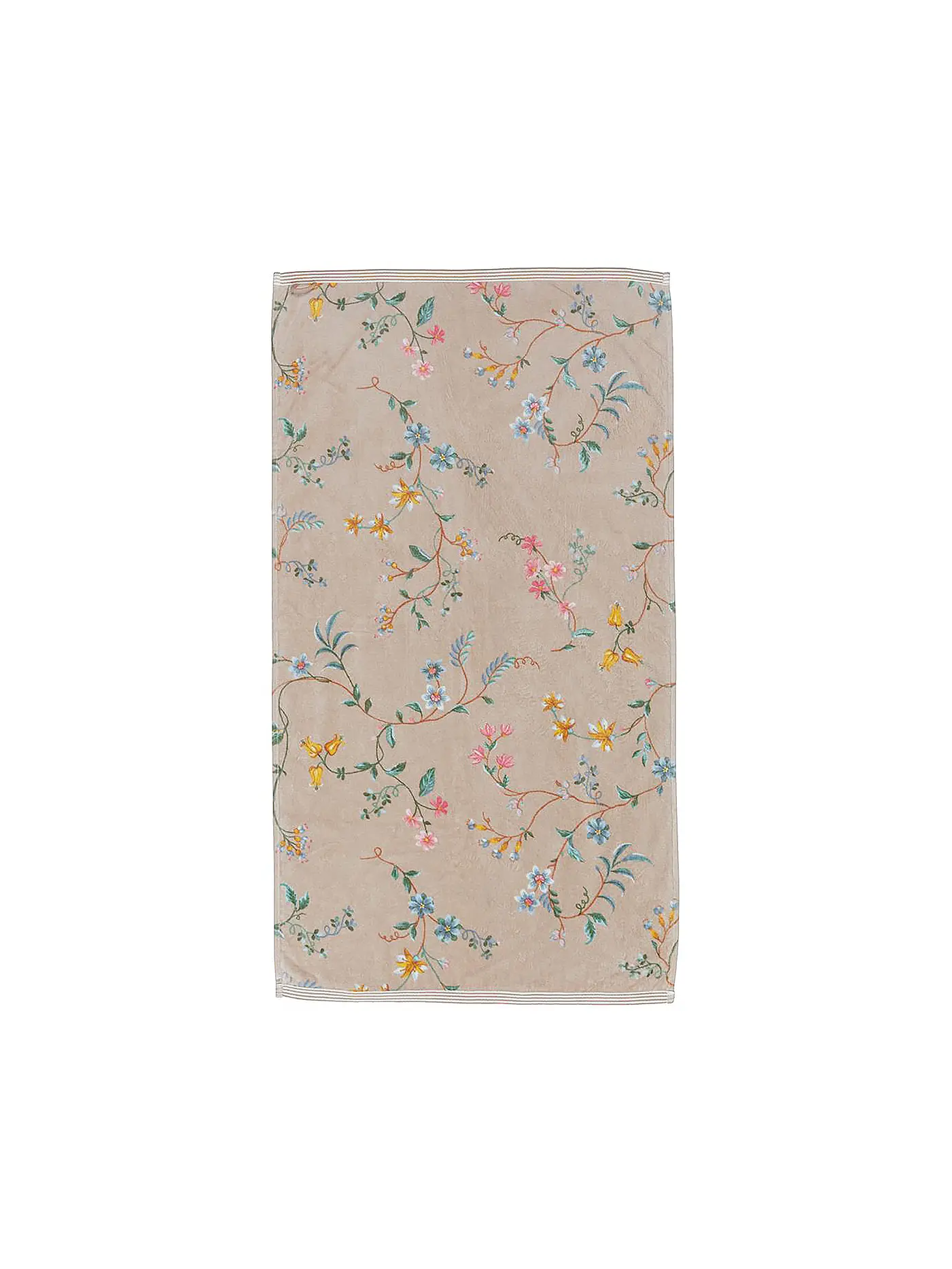 PIP STUDIO | Handtuch LES FLEURS 55x100cm Weiss | hellbraun